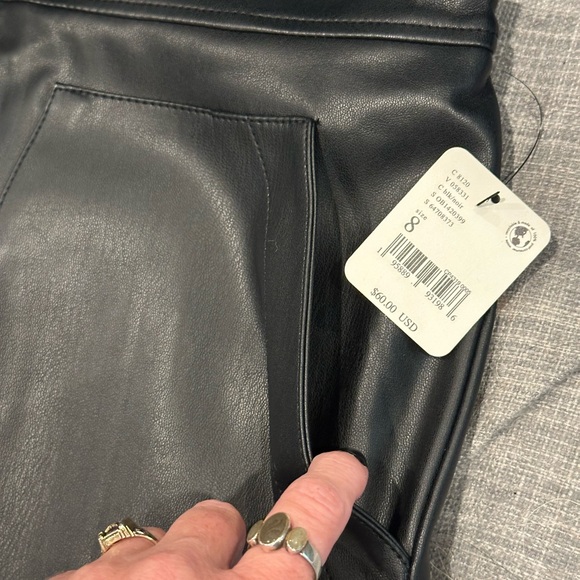 NWT Free People vegan leather mini skirt - Picture 7 of 10